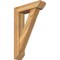 Ekena Millwork Traditional Slat Rough Sawn Bracket w/ Offset Brace, Western Red Cedar, 6"W x 22"D x 34"H BKT0604X22X34TRA06RWR - alternate 1